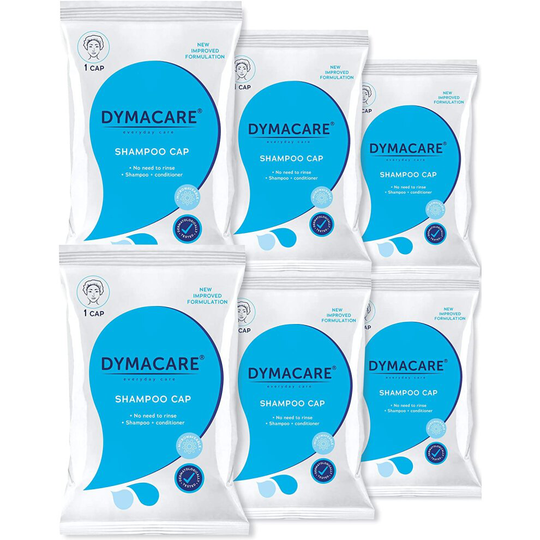 (Set of 6) DYMACARE No Rinse Free Shower Cap