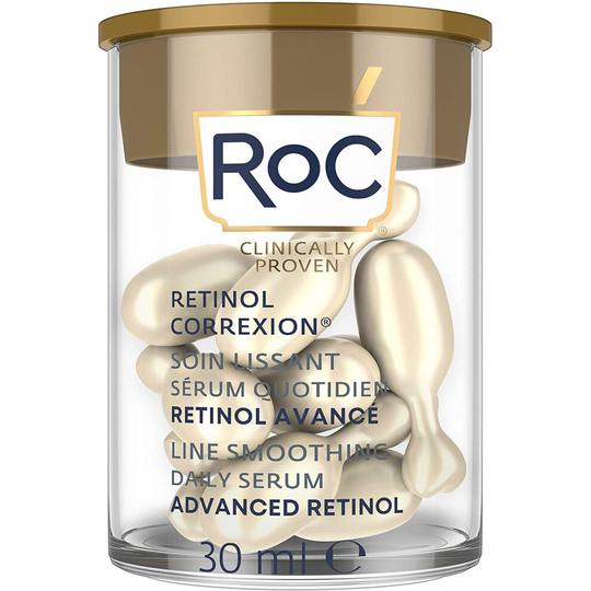 RoC - Retinol Correxion Line Smoothing Night Serum - Anti Wrinkle and Ageing - Firming Moisturiser - Trial Pack - Capsules 10-Piece