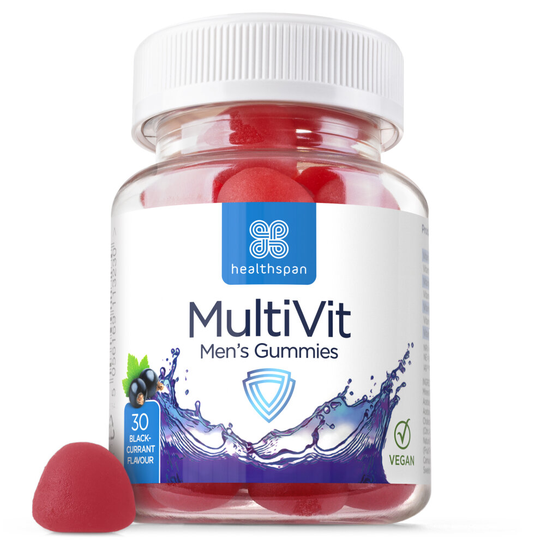 Healthspan Men's Multivitamin Gummies, 30 Gummies, Blackcurrant Flavour, Vegan