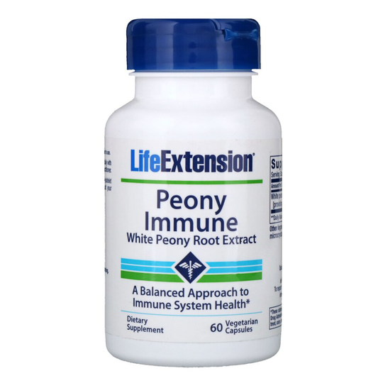Life Extension Peony Immune White Peony Root Extract Immune Support, 60 Capsules