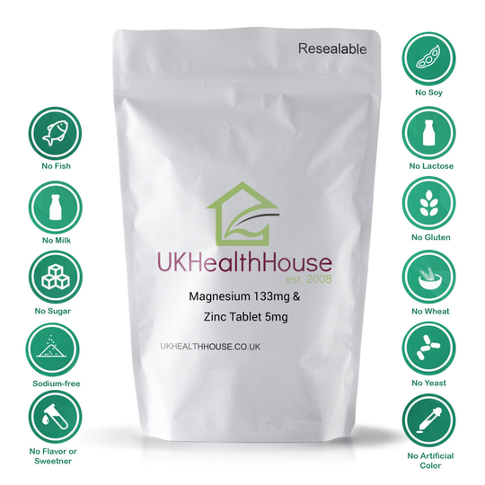 (120 tablets) Magnesium Oxide 133mg & Zinc 5mg Tablet
