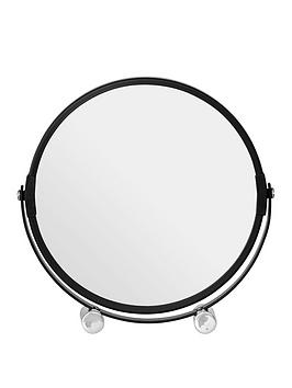 Premier Housewares Black Metal Magnifying Shaving Mirror