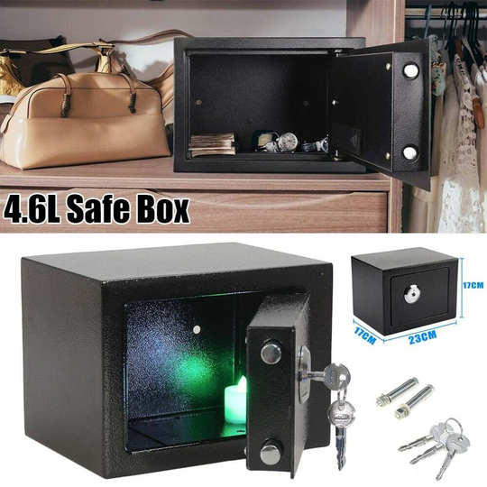 4.6L SECURE DIGITAL STEEL SAFE ELECTRONIC SECURITY MONEY SAFETY BOX