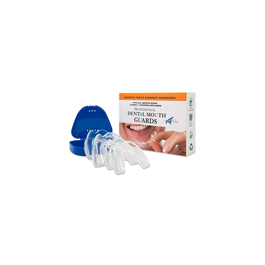 Professional Dental Mouth Guards for Teeth Grinding, Bruxism & TMJ Relief | 4 Customisable Night Guards in 2 Sizes | CE Marked Class 1 Medical Devic
