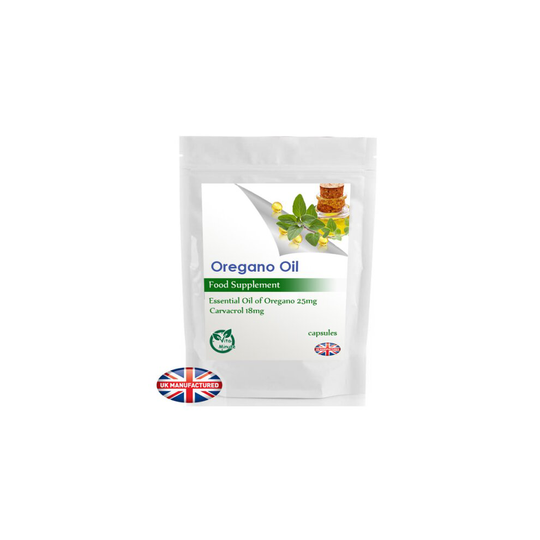High Potency Oregano Oil 25mg (100 Capsules) Cold, Flu, Headache, UK