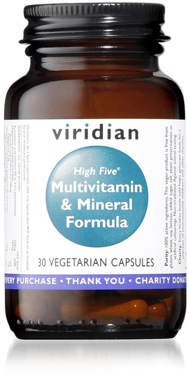 Viridian High Five Multivitamin & Mineral Formula, 30 VCapsules