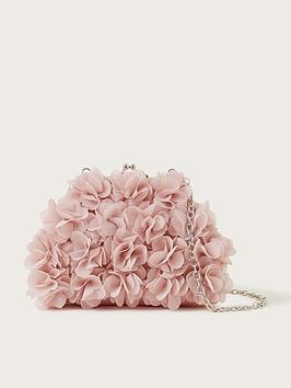 Monsoon Girls Bridesmaid Pom Frame Bag - Pink