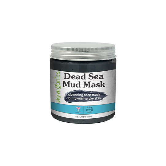 Dead Sea Mud Mask by Sky Organics (8 oz) For Face, Acne, Oily Skin & Blackheads - Best Facial Pore Minimizer, Reducer & Pores Cleanser Treatment - Nat