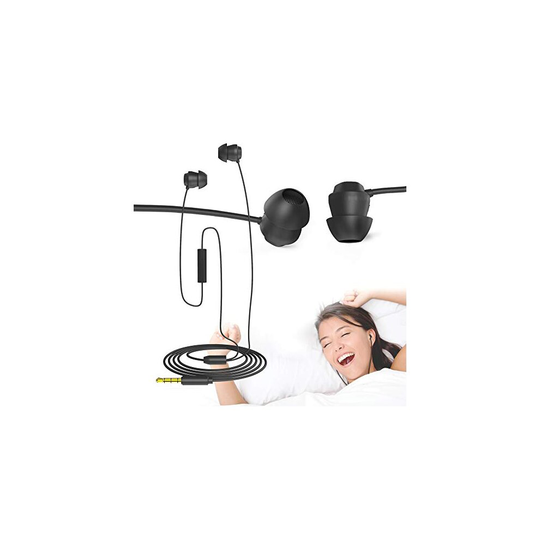 Sleep Earphone, Lauva Ultra Soft Comfortable Noise Reduction Sleeping Headphones Earplugs Ear buds with Mic for Insomnia, Side Sleeper, Light Sl