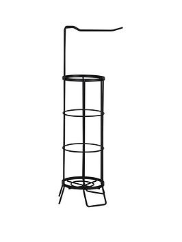 Premier Housewares Black Toilet Roll Holder
