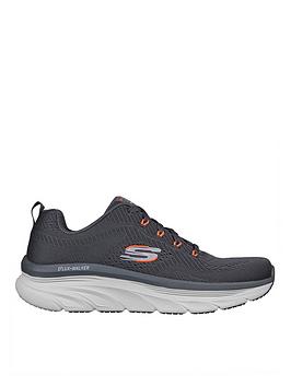 Skechers D'lux Walker Meerno Relaxed Fit Engineered Memory Foam Trainer, Grey, Size 6, Men