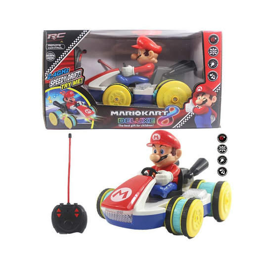 (Mario Red) Super Mario Remote Control Car With Music Lights