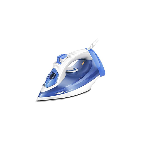 Philips PowerLife Steam Iron for Faster Crease Removal with 140 g Steam Boost, 2300W, Blue/White -Ââ GC2990/26