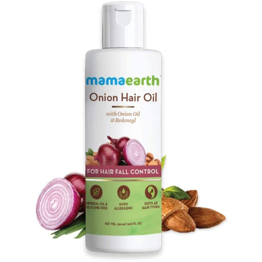 Mamaearth Onion Oil for Hair Growth & Hair Fall Control with Redensyl 150ml
