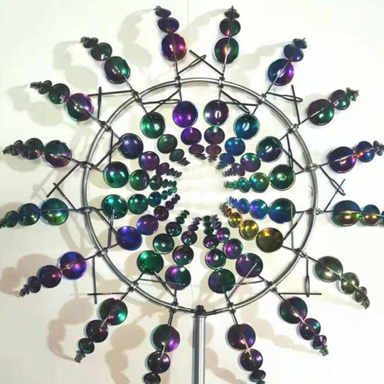 Unique and Magical Metal Windmill Sculptures Move Kinetic Lawn Wind Spinner