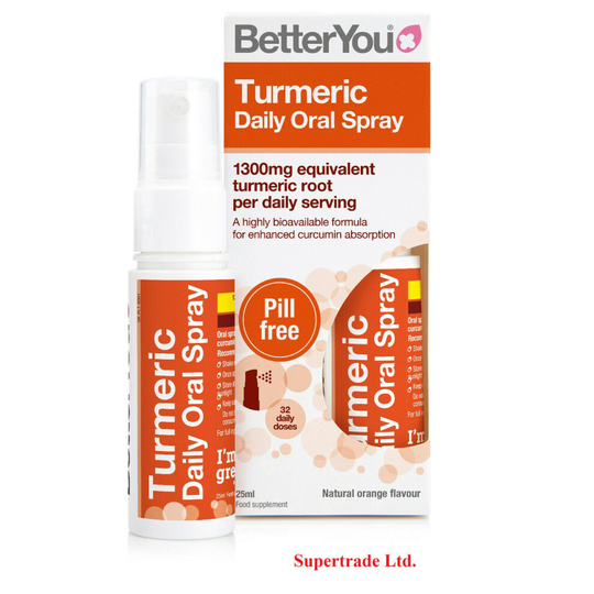 BetterYou Turmeric Daily Oral Spray Natural Orange Flavour - 25ml