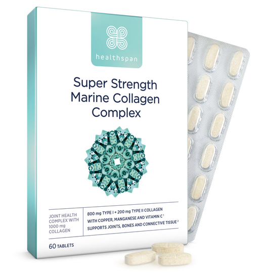 Healthspan Super Strength Marine Collagen, 60 Tablets, Joint Health