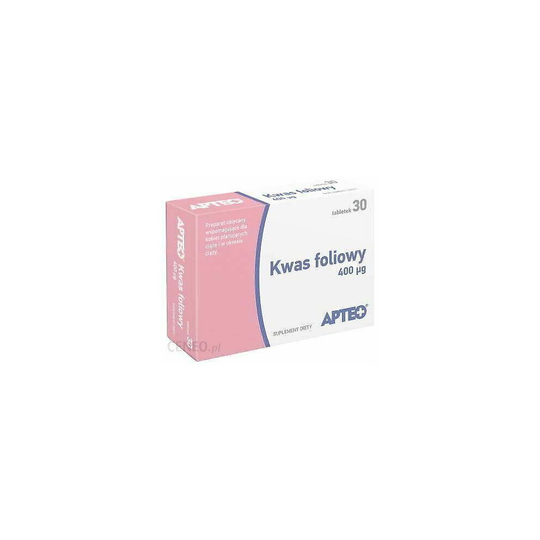 Folic Acid 30 Tab Apteo Synoptis FOLIC ACID KWAS FOLIOWY CIAZA Planowanie Ciazy