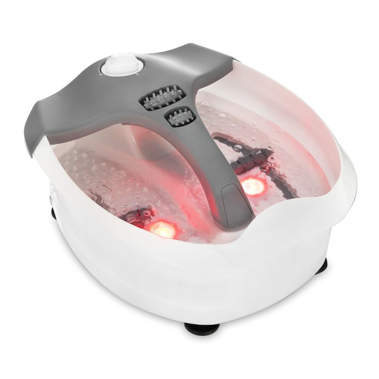 LIVIVO Deluxe Foot Spa Heated Multi-Function Soak with Infrared Sanitising Light, Effervescent Bubbles and 3 Mode Settings