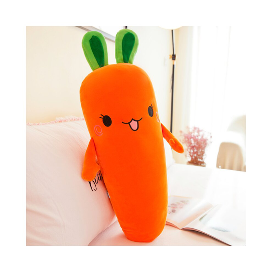 (Laugh, 40cm/15.75in) Cute Animals Carrot Sleeping Pillow Doll Plush Toy Cushion Kids Toy Gift