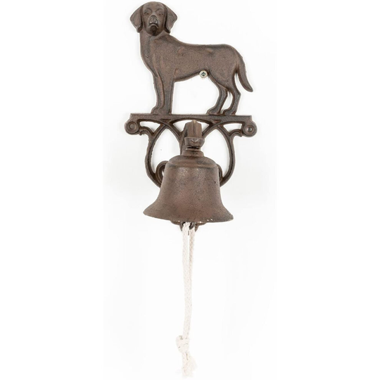 Homescapes Brown Dog Cast Iron Door Bell