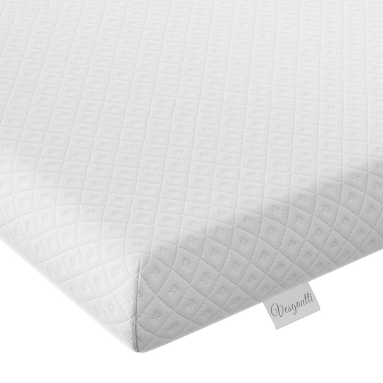 (4 inch, 135×190 cm) Memory Foam Mattress Topper King Size, Gel & Bamboo Charcoal Infused Bed Topper for Cooling Sleep & Pressure Relieving, with Wash