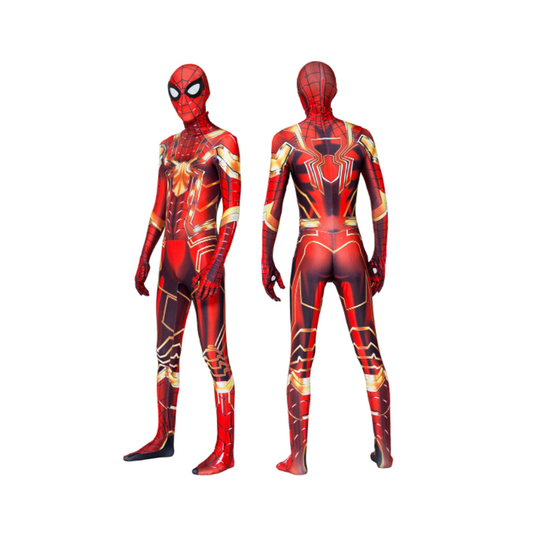 (160) Marvel Iron Spider Spider-man Cosplay One-piece Bodysuit Cosplay Costume