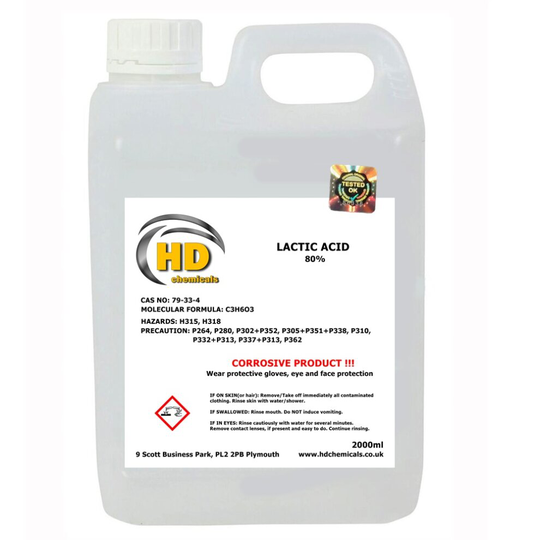 (2000ml - 2L) Lactic Acid 80% Acne Facial Home Brew