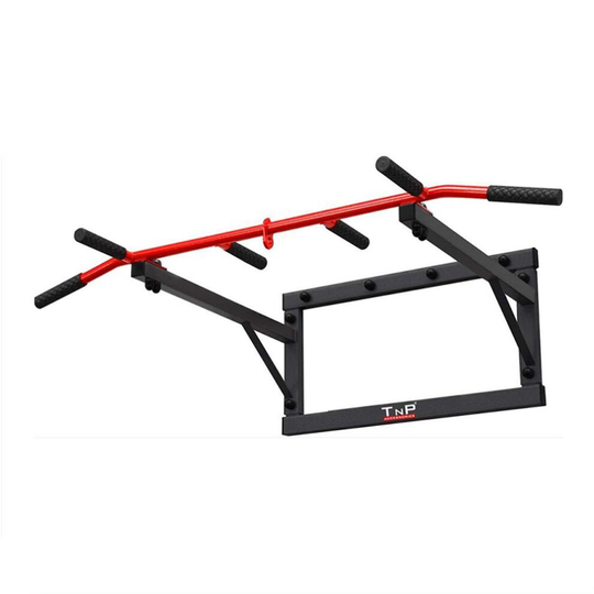 Wall Mounted Iron Chin Up Bar Black/Red