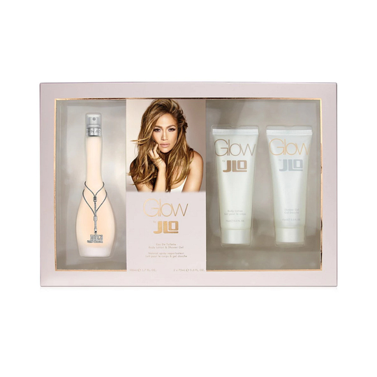 Jennifer Lopez Glow EDT Spray 100ml + Body Lotion 75ml + Shower Gel 75ml