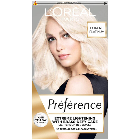 L'Oreal Preference Permanent Hair Dye, Extreme Platinum, 1 application