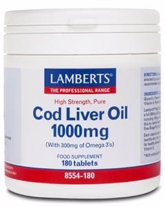 Lamberts Cod Liver Oil, 1000mg, 180Caps