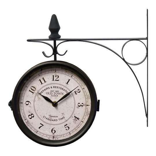 Double Sided Paddington Station Outdoor Garden Wall Clock