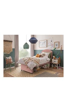 Silentnight Kids Maxi Store Bright Velvet Divan Bed Set, Sprung Mattress And Headboard