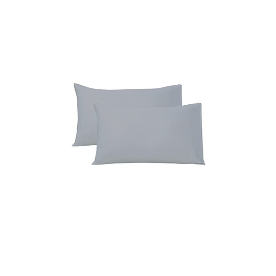 Bronwen Mathews Brushed Microfiber Housewife Pillowcases Grey 2 Pack of Standard Pillow cases 50x75 cm, Non Iron Soft Breathable Wrinkle and Fad