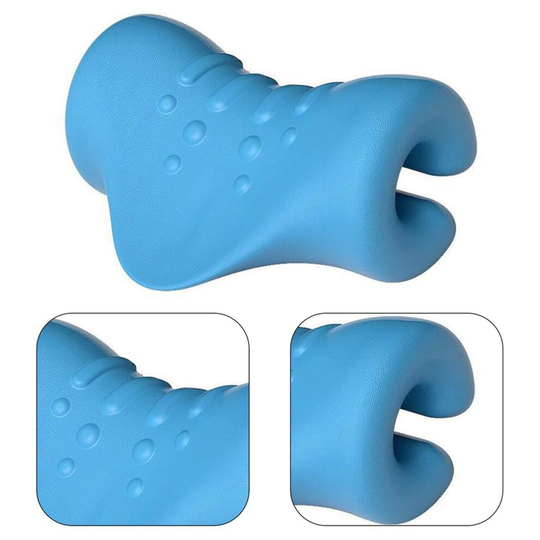 (A) Neck Shoulder Stretcher Relaxer Cervical Chiropractic Traction Device Pillow for Pain Relief Cervical Spine Alignment Gift