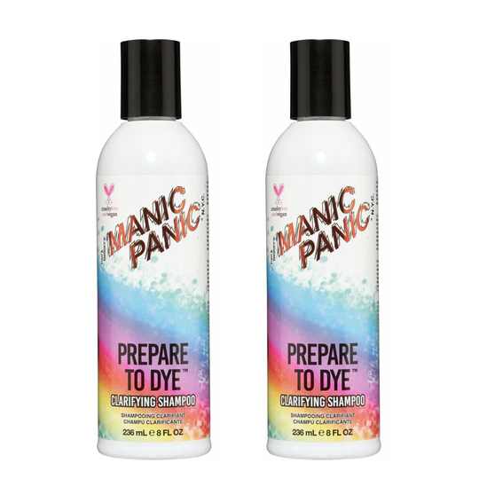 (Twin Pack) Manic Panic - Prepare To Dye Clarifying Shampoo- Helps Your Hair Prepare For Colour, Removes Excess Oils, Perfect Pre-Dye Deep Clean