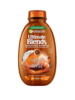 Garnier Ultimate Blends Coconut Oil &Amp; Cocoa Butter Smoothing And Nourishing Shampoo For Frizzy And Curly Hair 400Ml