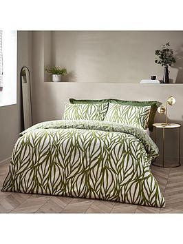 Hoem Natural Leaves Frond Duvet Cover Set
