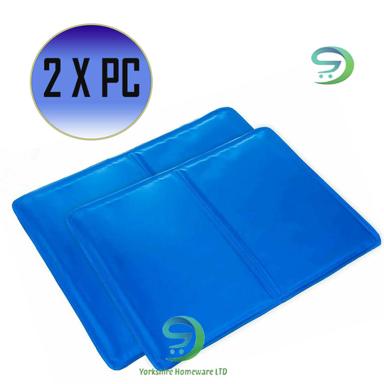 2X PC Cooling Gel Pillow Pad Comfort Sleeping Multi purpose Bed Mat Aid Body Pad
