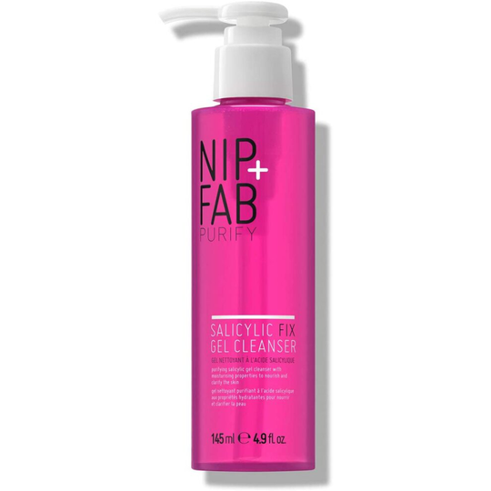 Nip + Fab Salicylic Fix Gel Face Cleanser with Niacinamide, Hydrating BHA Facial Cleansing Face Wash, 145 ml
