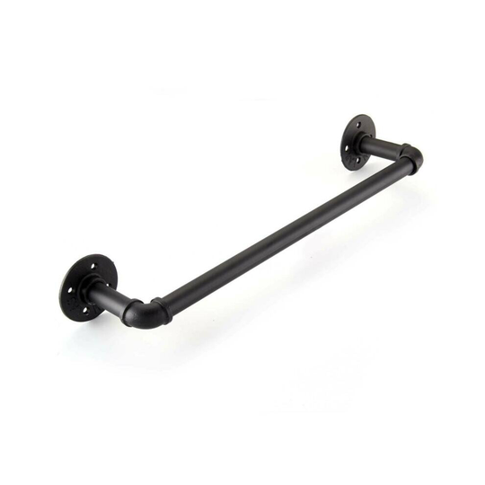 Towel Rail Black Industrial Retro Style Rustic Pipe Hanging Holder