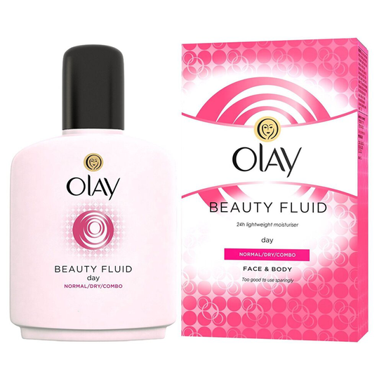 Olay Beauty Fluid Normal Dry Moistuirser Face Body Non-Greasy Classic Care 200ml