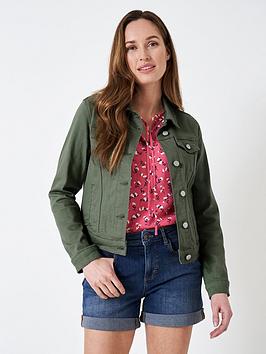 Crew Clothing Denim Western Jacket - Khaki