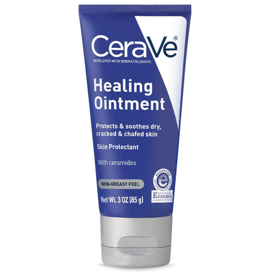CeraVe Healing Ointment, Moisturizing Petrolatum Skin Protectant for Dry Skin, Lanolin & Fragrance Free, 3 Ounce