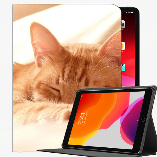 (iPad Pro (9.7 inches)) Cat Muzzle Paws Sleep Case Slim Shell Cover For iPad iPad Pro 12.9 inch