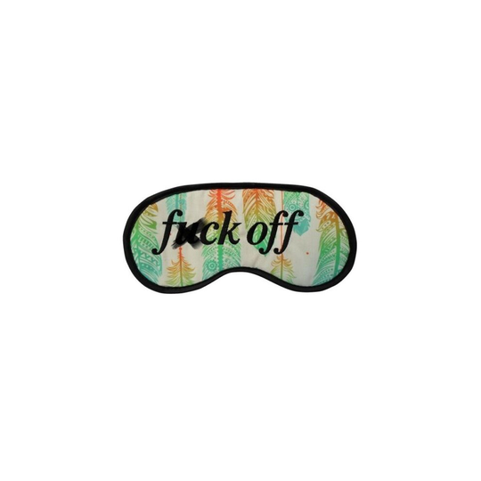 Novelty F**k Off Leaf Eye Mask Blindfold Eyemask Travel Sleep Aid