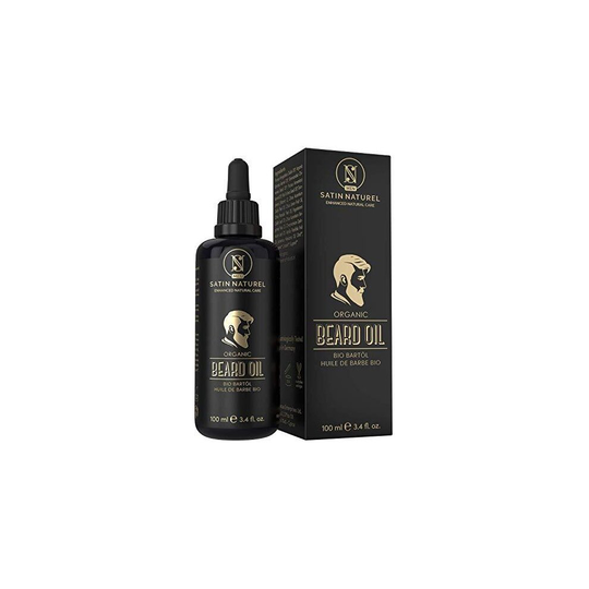 ORGANIC Beard Oil for Men Vegan - 100ml Glass Bottle is 2 x LARGER than Others - Nourishing Beard Conditioner with Jojoba & Argan Oil - All-Natural