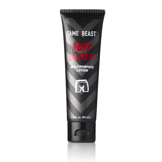 Nutt Butter Mens Lotion for Balls Butt Back Body - 89mL 3-oz Travel Size - Essential Oils Tingle of Eucalyptus Aloe Cocoa Vitamin E - Anti-Chafing Ant