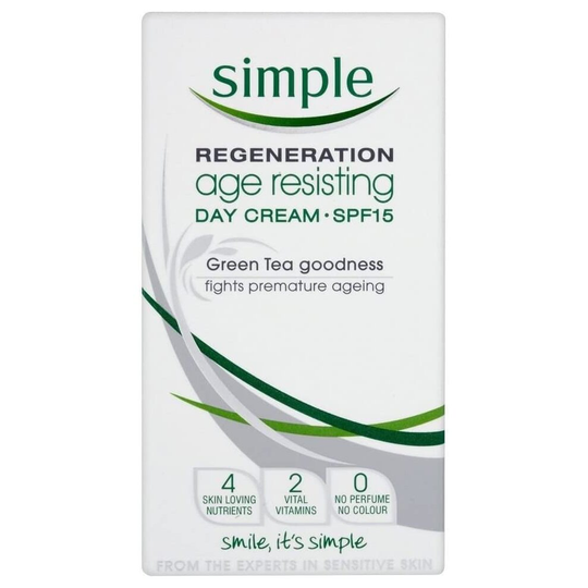 Simple Regeneration Age Resisting Day Cream SPF15 (50ml) - Pack of 2